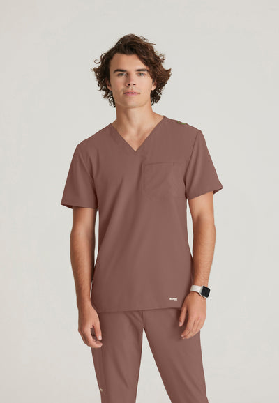 GSST179 Grey's Anatomy Scrub Evolve Journey Tuck-In Men Scrub Top (XS - 5XL)