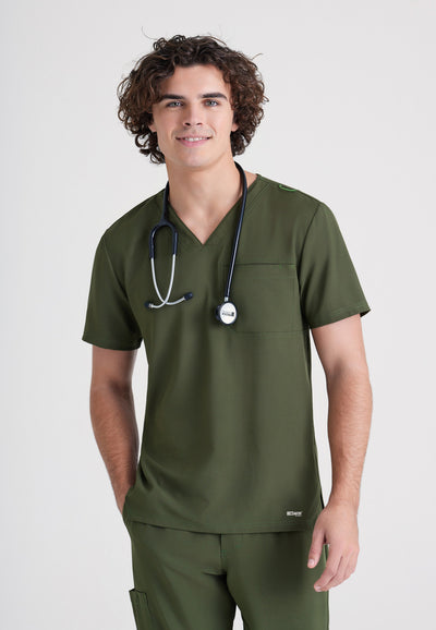 GSST179 Grey's Anatomy Scrub Evolve Journey Tuck-In Men Scrub Top (XS - 5XL)