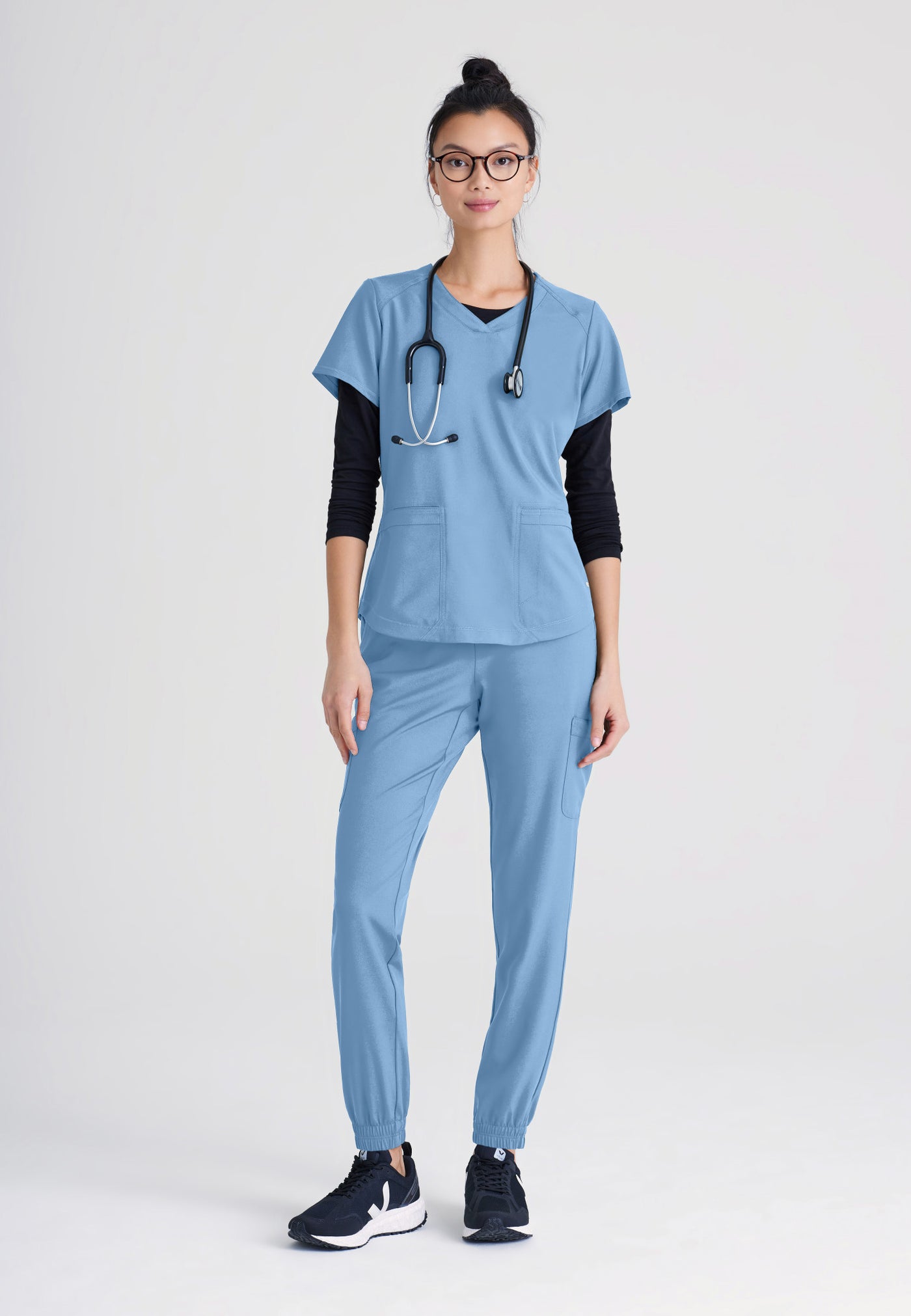 GSST180 Grey's Anatomy Scrub Evolve Rhythm 2 Pockets Scrub Top (XXS - 5XL)