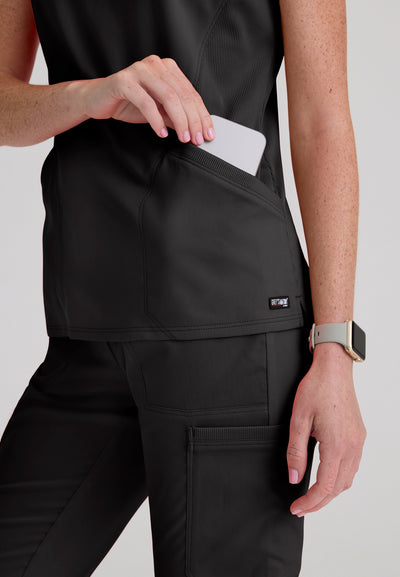 GRST292 Grey's Anatomy Scrub Spandex Stretch Kristi Top (XXS - 5XL)