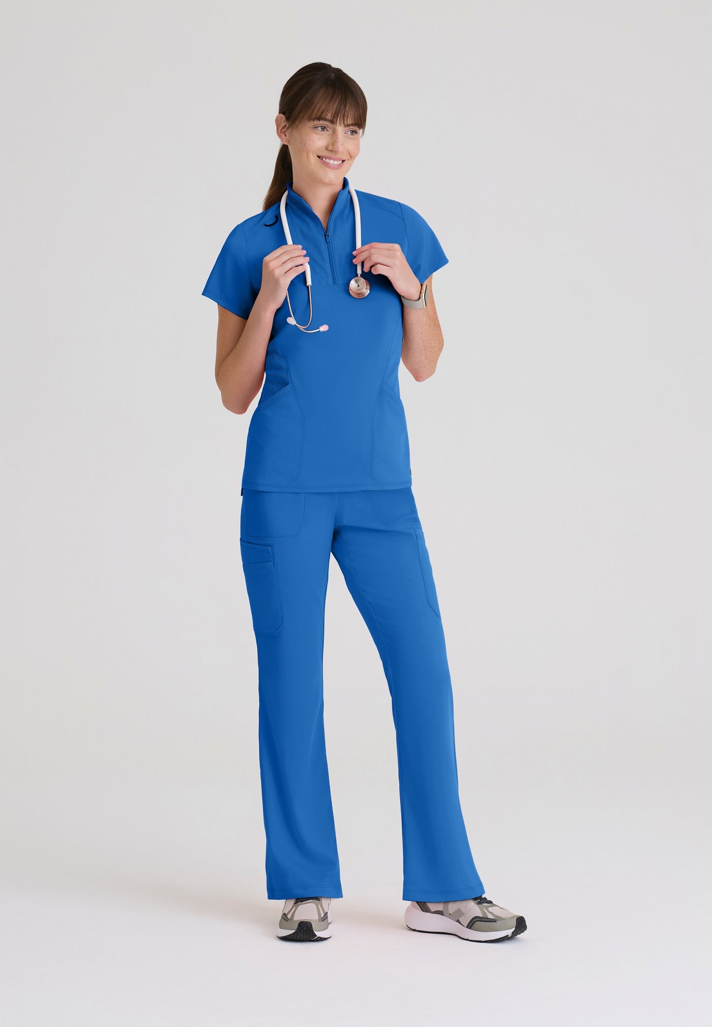 GRST292 Grey's Anatomy Scrub Spandex Stretch Kristi Top (XXS - 5XL)