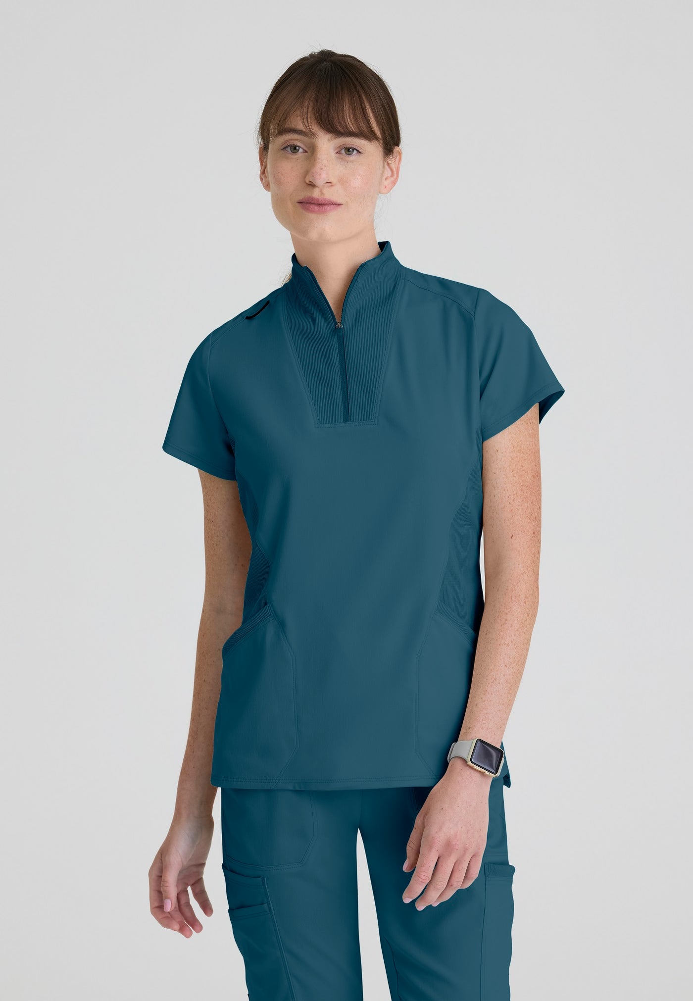 GRST292 Grey's Anatomy Scrub Spandex Stretch Kristi Top (XXS - 5XL)