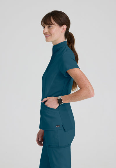 GRST292 Grey's Anatomy Scrub Spandex Stretch Kristi Top (XXS - 5XL)