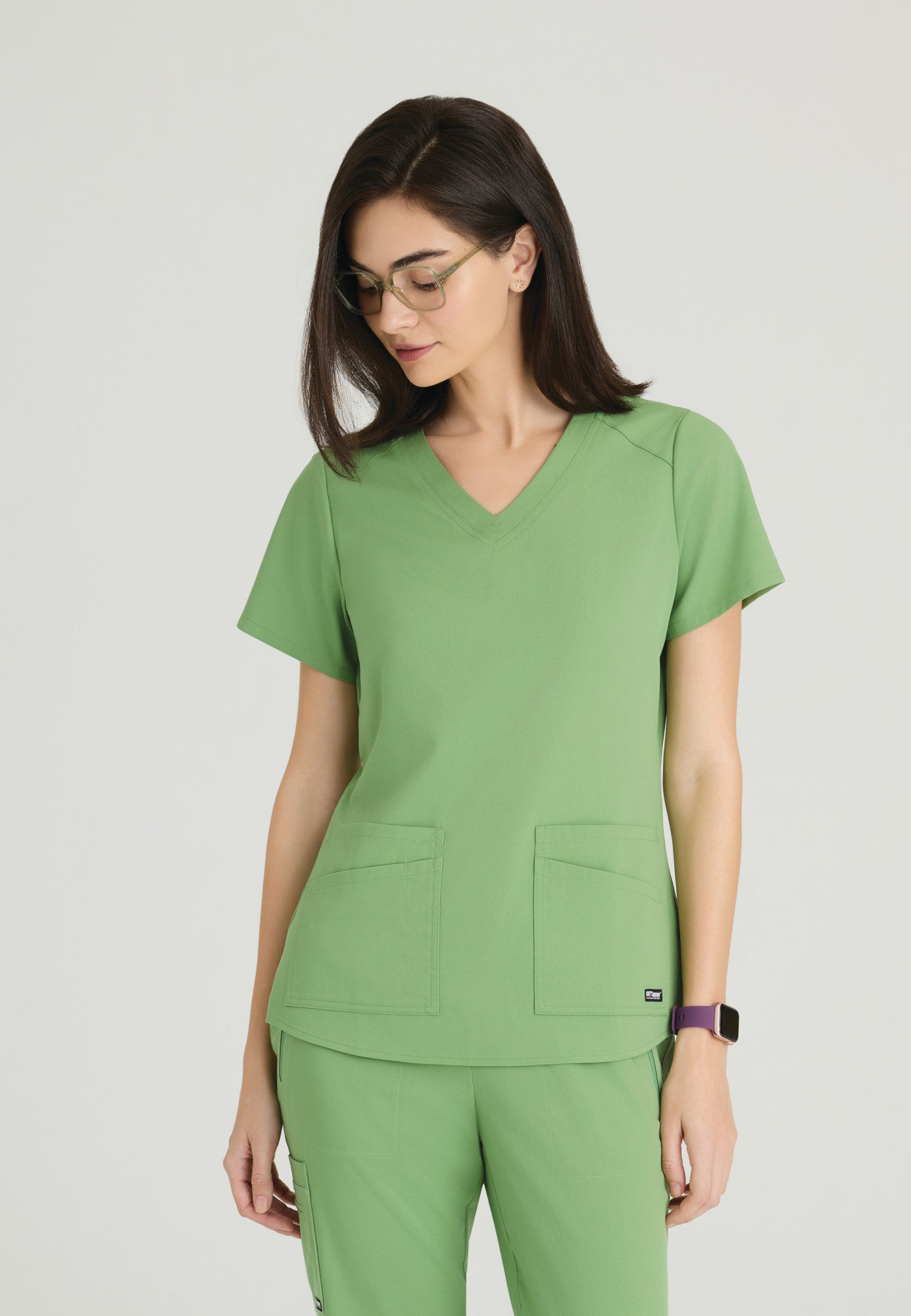 GRST011 Grey's Anatomy Scrub Spandex Stretch Emma Top (XXS - 5XL)