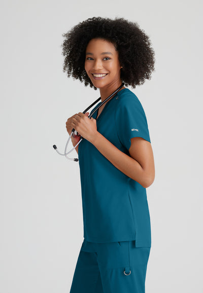 GVST028 Grey's Anatomy Scrub Spandex Stretch Bree Tuck-In Top (XXS - 3XL)