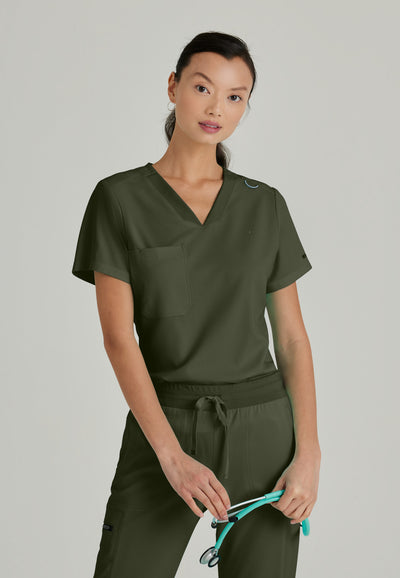 GVST028 Grey's Anatomy Scrub Spandex Stretch Bree Tuck-In Top (XXS - 3XL)