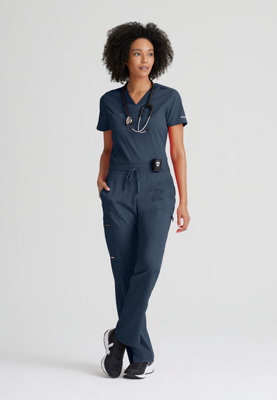 GVST028 Grey's Anatomy Scrub Spandex Stretch Bree Tuck-In Top (XXS - 3XL)