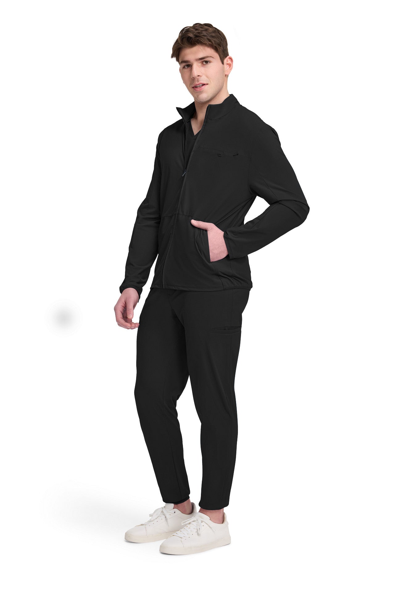 IN527A Cherokee Infinity Pursuit Men 3-Pocket Warm-up Jacket - Certainty Antimicrobial Stretch (XS - 5XL)