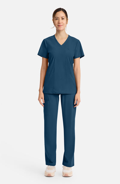 IN647A Cherokee Infinity Pursuit Women's 2-Pocket V-Neck Top (XXS - 5XL)