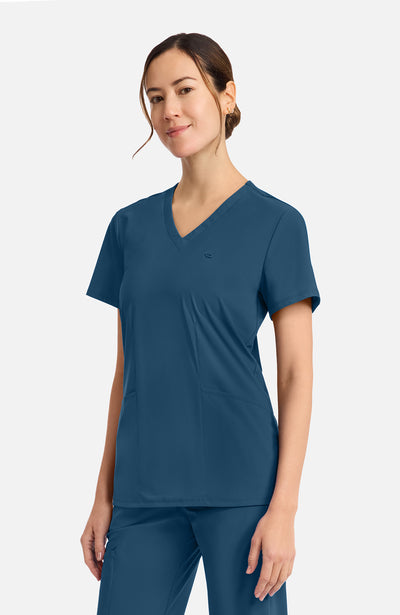 IN647A Cherokee Infinity Pursuit Women's 2-Pocket V-Neck Top (XXS - 5XL)