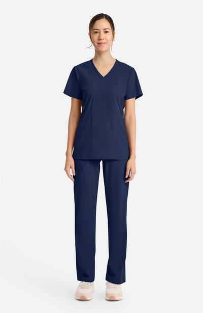 IN647A Cherokee Infinity Pursuit Women's 2-Pocket V-Neck Top (XXS - 5XL)