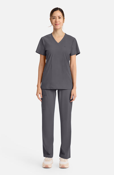 IN647A Cherokee Infinity Pursuit Women's 2-Pocket V-Neck Top (XXS - 5XL)