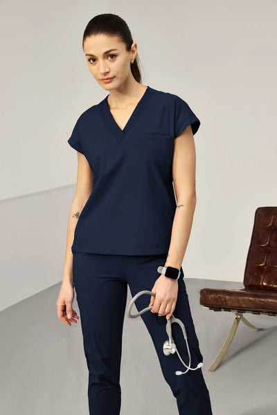 IN650A Cherokee Infinity Pursuit Women's 1-Pocket V-Neck Top (XS - 3XL)