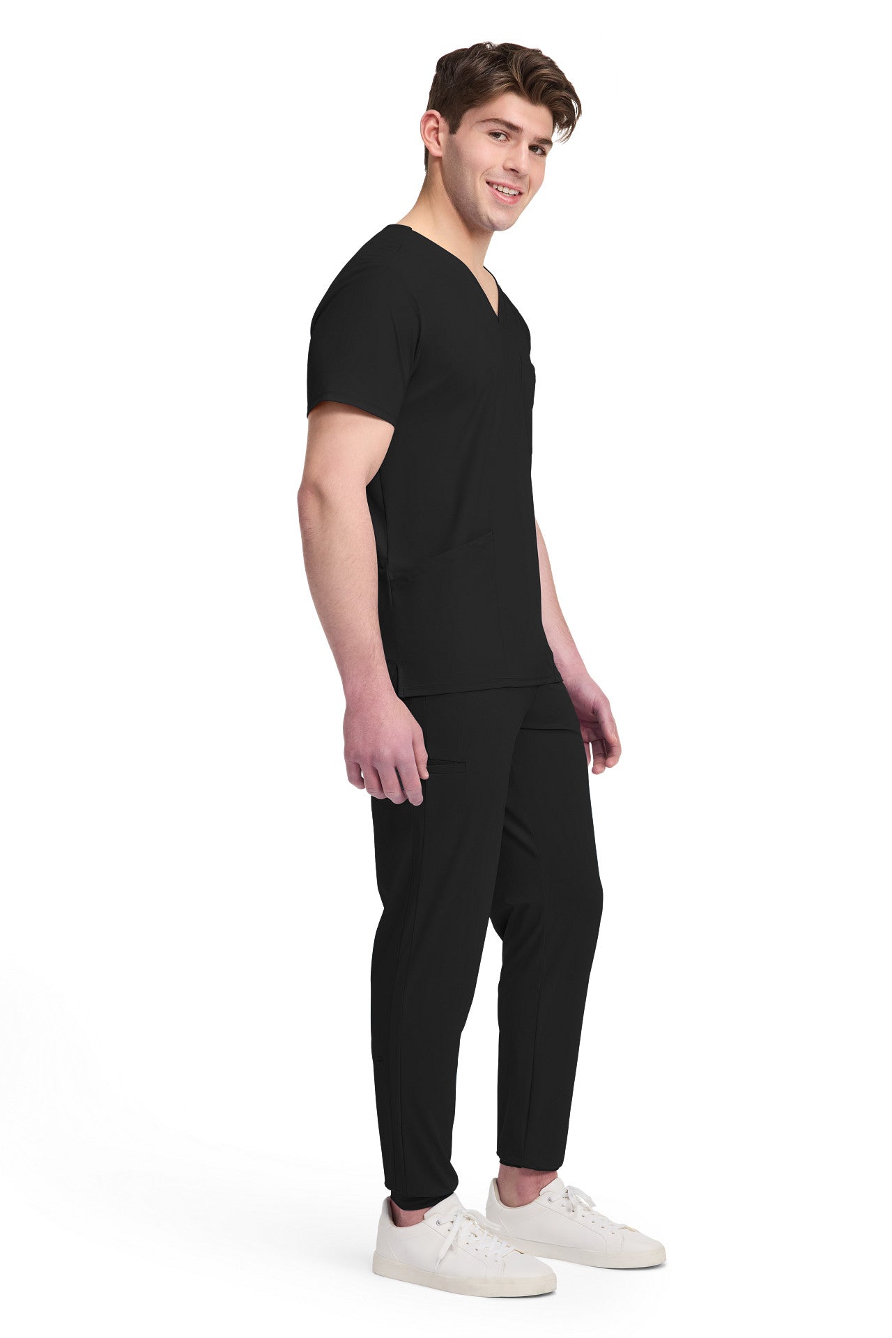 IN651A Cherokee Infinity Pursuit Men 3 Pocket V-Neck Top - Certainty Antimicrobial Stretch (XS - 5XL)