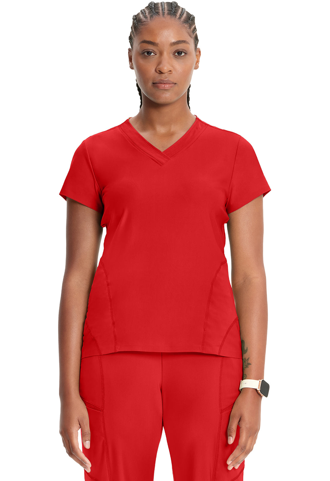 IN706A Cherokee GNR8 Kinetic Knit V-Neck Scrub Top (XXS - 3XL)