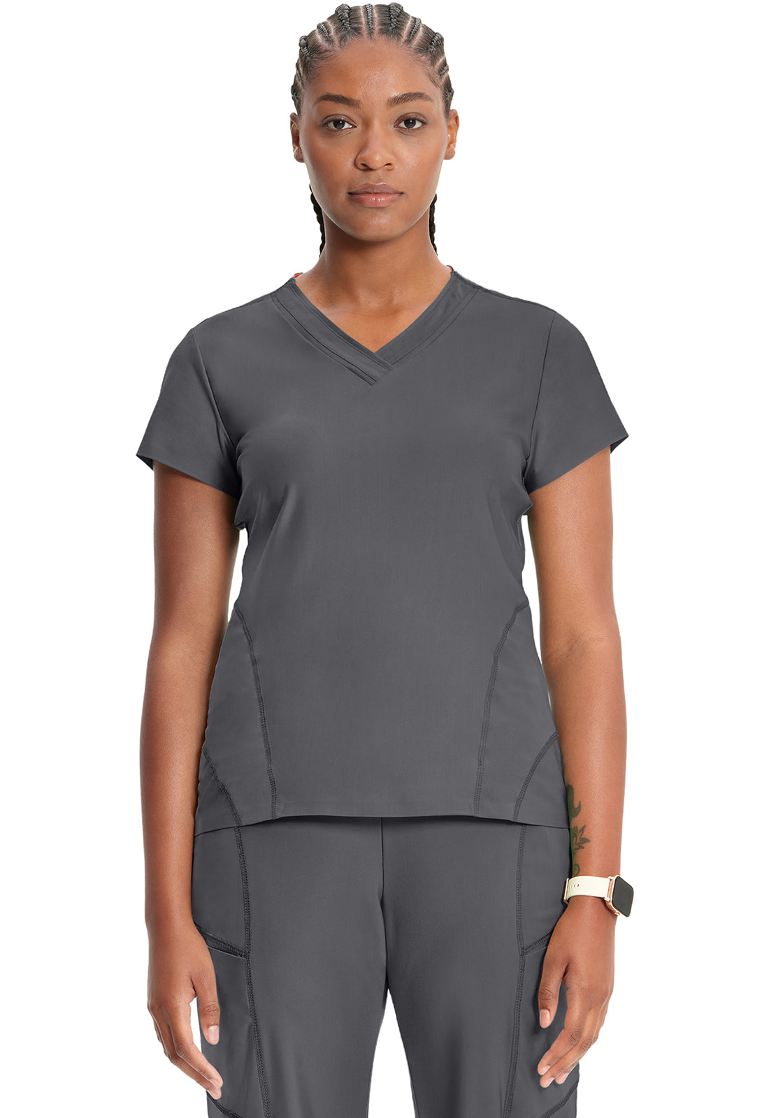 IN706A Cherokee GNR8 Kinetic Knit V-Neck Scrub Top (XXS - 3XL)