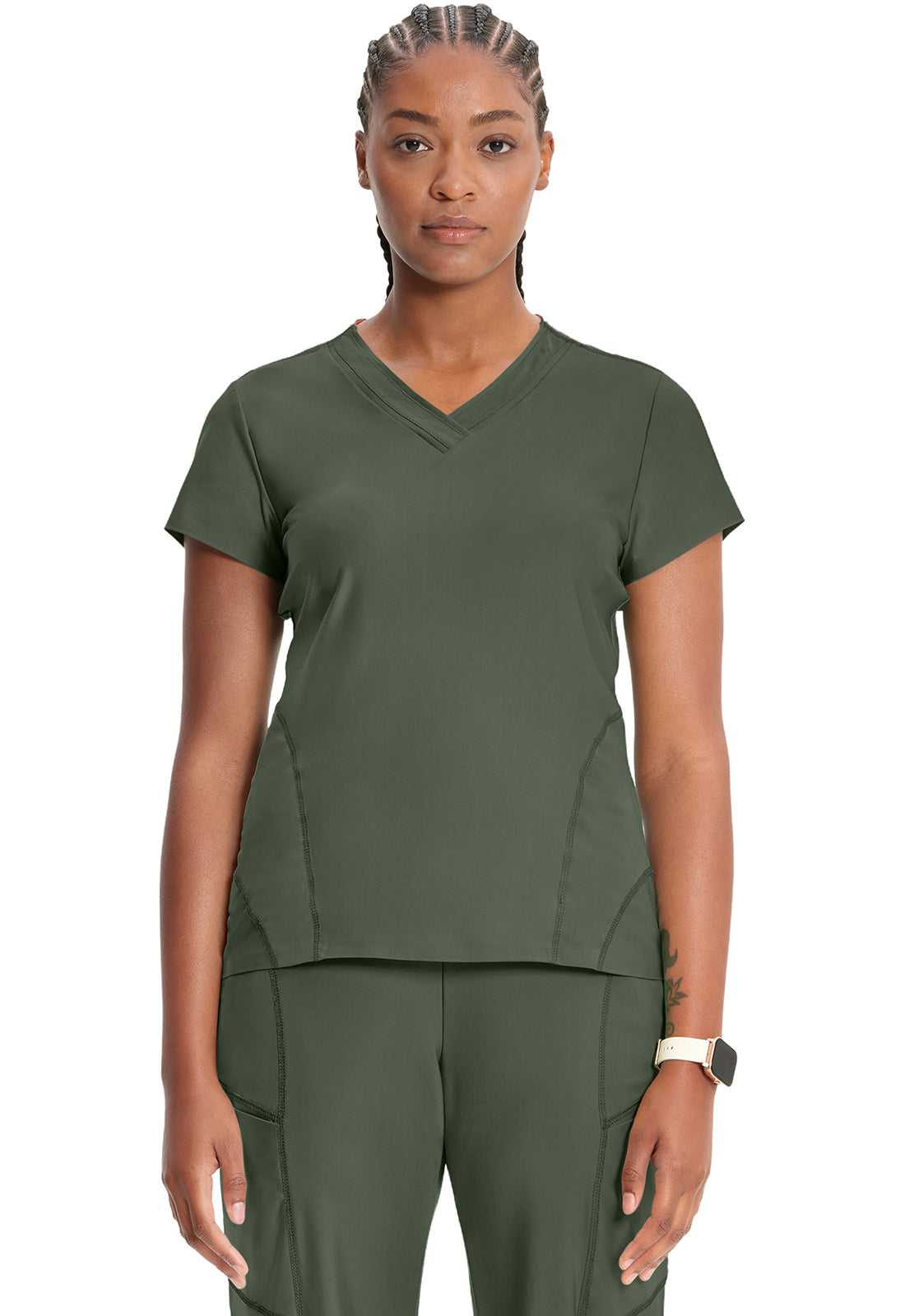 IN706A Cherokee GNR8 Kinetic Knit V-Neck Scrub Top (XXS - 3XL)