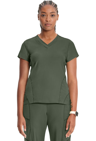 IN706A Cherokee GNR8 Kinetic Knit V-Neck Scrub Top (XXS - 3XL)