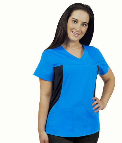 KW120T Klik Fits Vienna Side Spandex Scrub Top (XXS - 3XL)