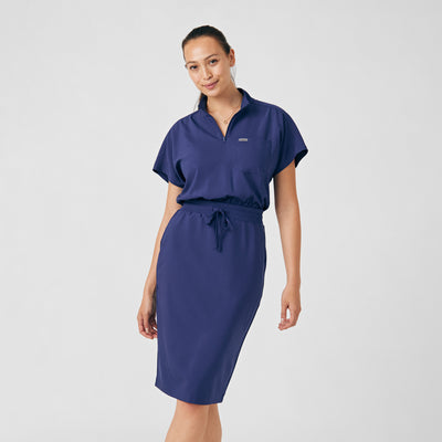 LD607 Landau Forward Scrub Quarter Zip Dress (XS - 3XL)