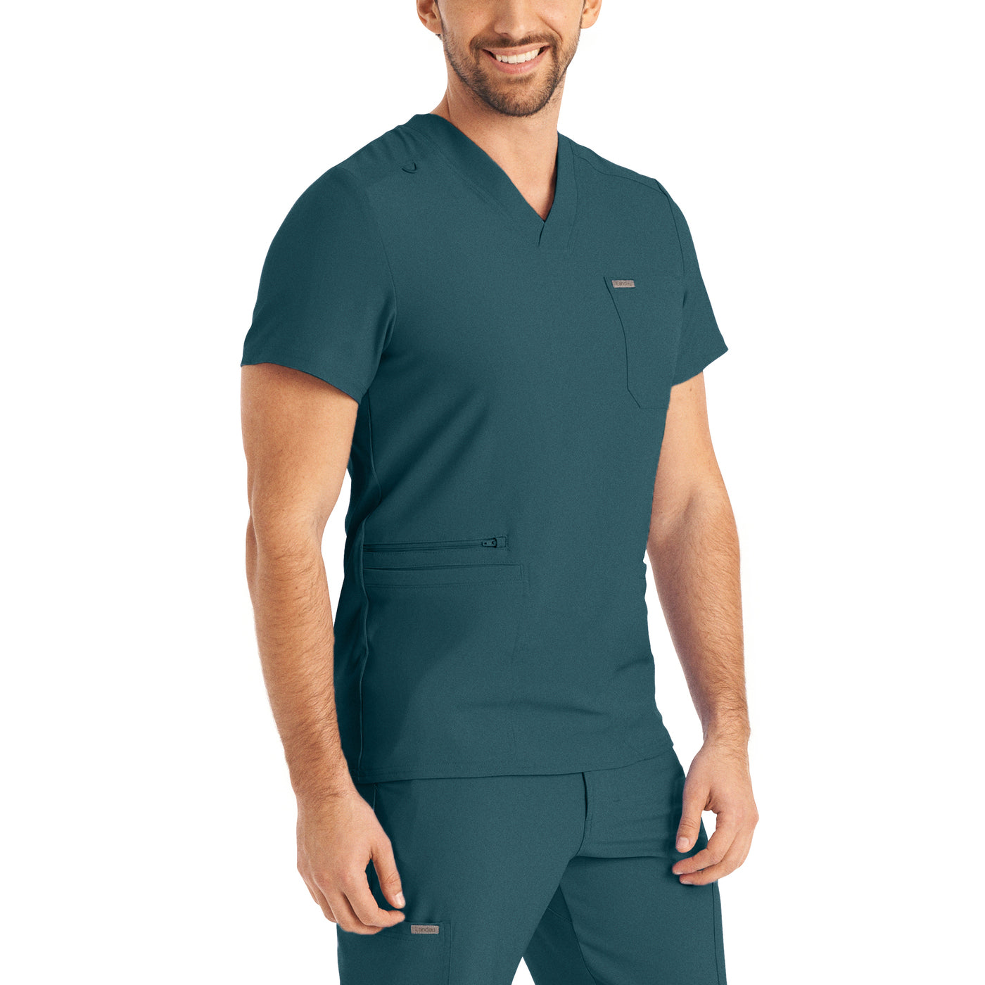 LT110 Landau Forward 4 Pockets Men Scrub Top (XS - 5XL)