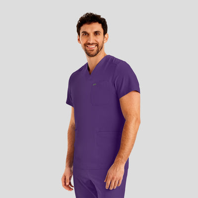 LT110 Landau Forward 4 Pockets Men Scrub Top (XS - 5XL)