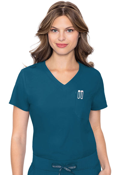 MC2432 Med Couture MC Insight One Pocket Tuck-In Scrubs Top (XS - 5XL)