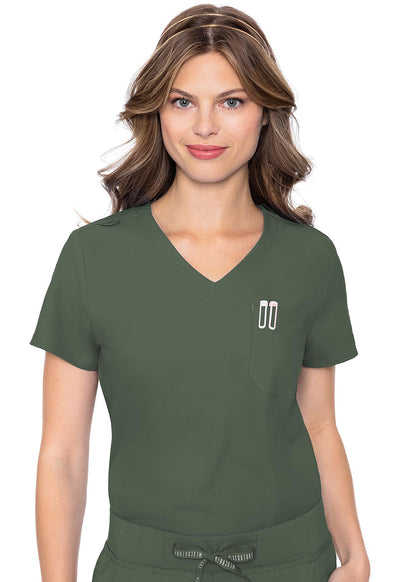 MC2432 Med Couture MC Insight One Pocket Tuck-In Scrubs Top (XS - 5XL)