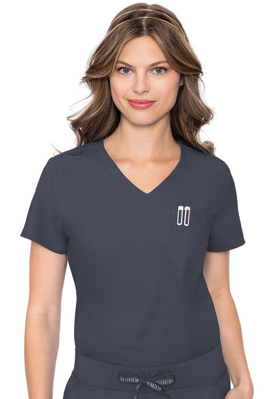 MC2432 Med Couture MC Insight One Pocket Tuck-In Scrubs Top (XS - 5XL)