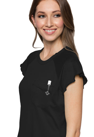 MC706 Med Couture MC Layers Knit Lettuce-Edged Top (XS - 2XL)