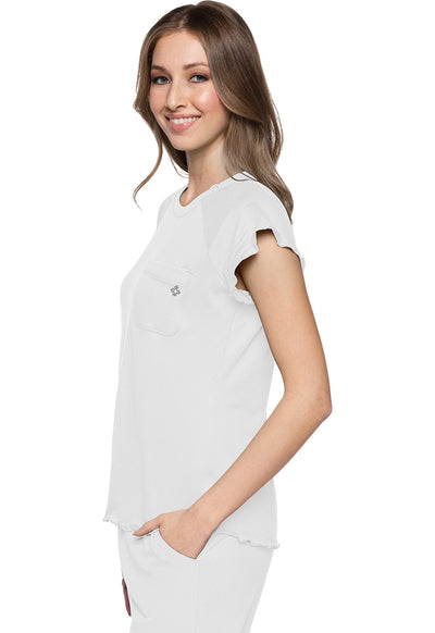MC706 Med Couture MC Layers Knit Lettuce-Edged Top (XS - 2XL)