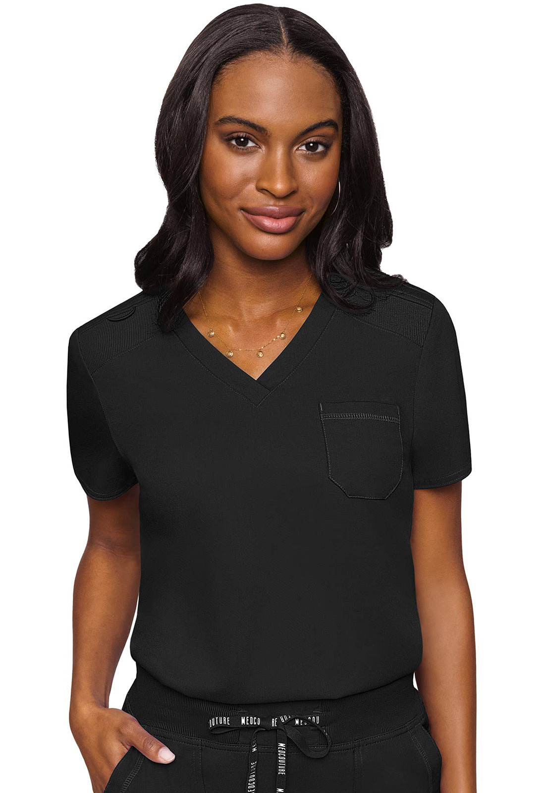 MC7448 Med Couture MC Touch V-Neck Tuck In Scrub Top (XS - 3XL)