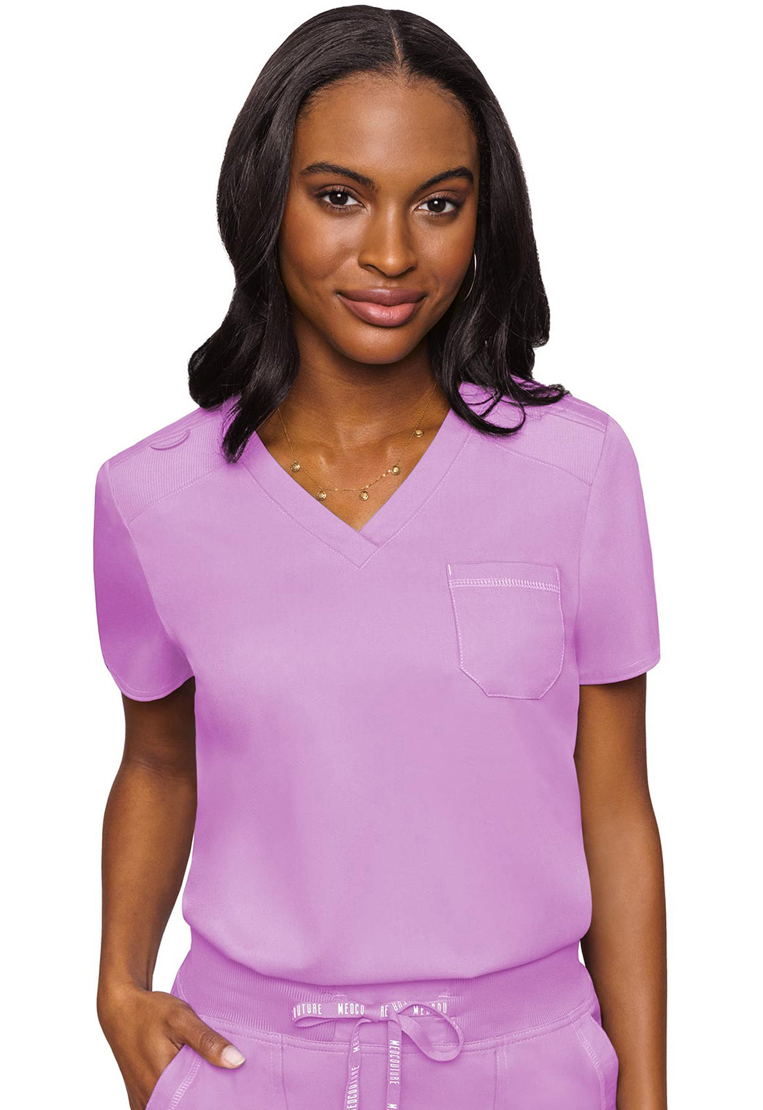 MC7448 Med Couture MC Touch V-Neck Tuck In Scrub Top (XS - 3XL)