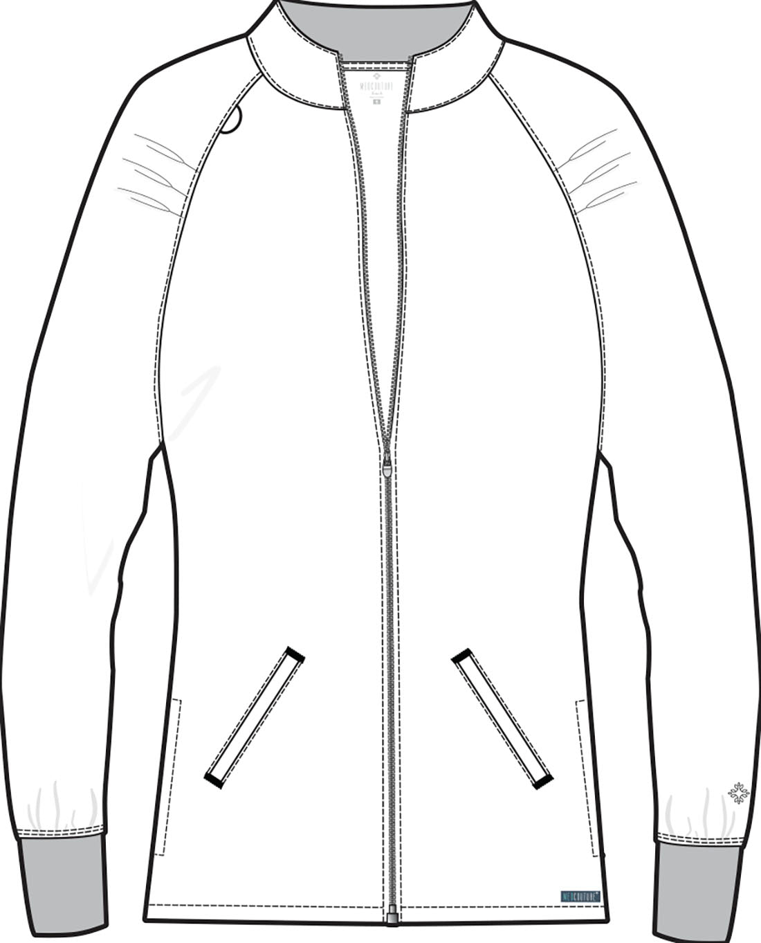 MC7660 Med Couture MC Touch Raglan Warmup Jacket (XS - 3XL)