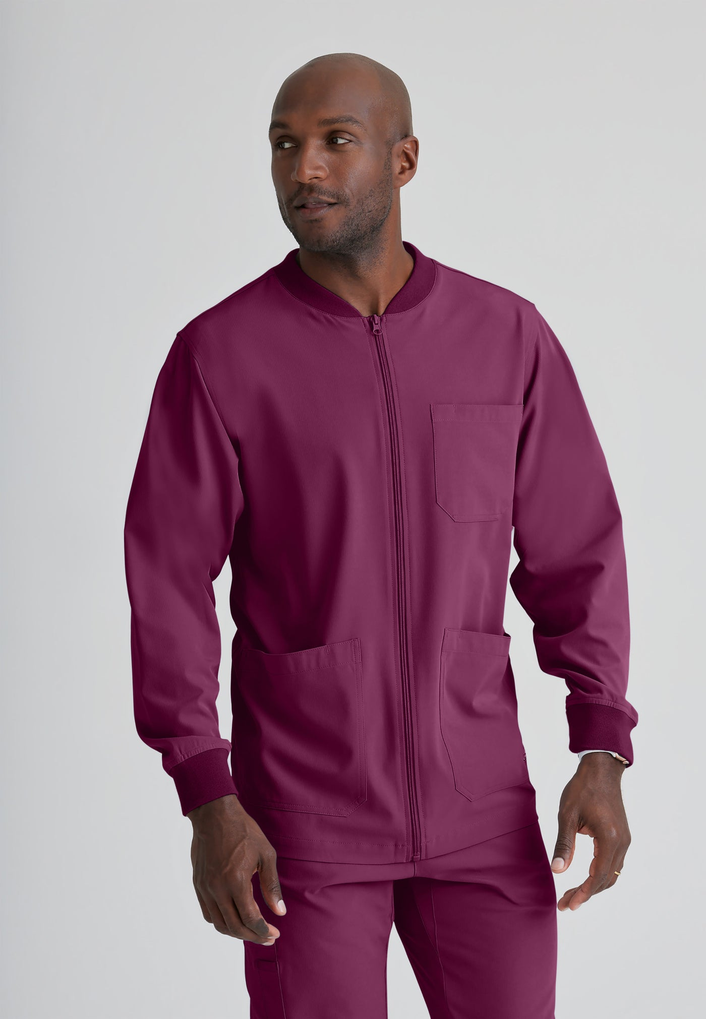 SK0408 Skechers Classic Scrubs Structure Warm-Up Jacket (XS - 5XL)