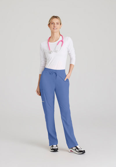 SKP623 Skechers Classic Scrubs Gamma Pants 6 Pocket Elastic Waist Tapered Women's Scrub Pants  (XXS - 5XL)