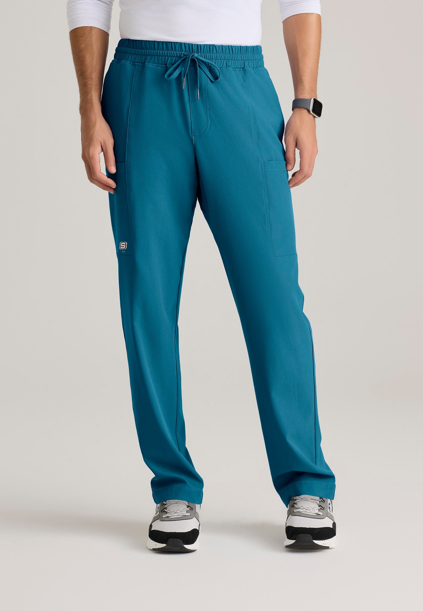 SKP718 Skechers Classic Compass Men's Slim Straight Scrub Pants (XS - 5XL)