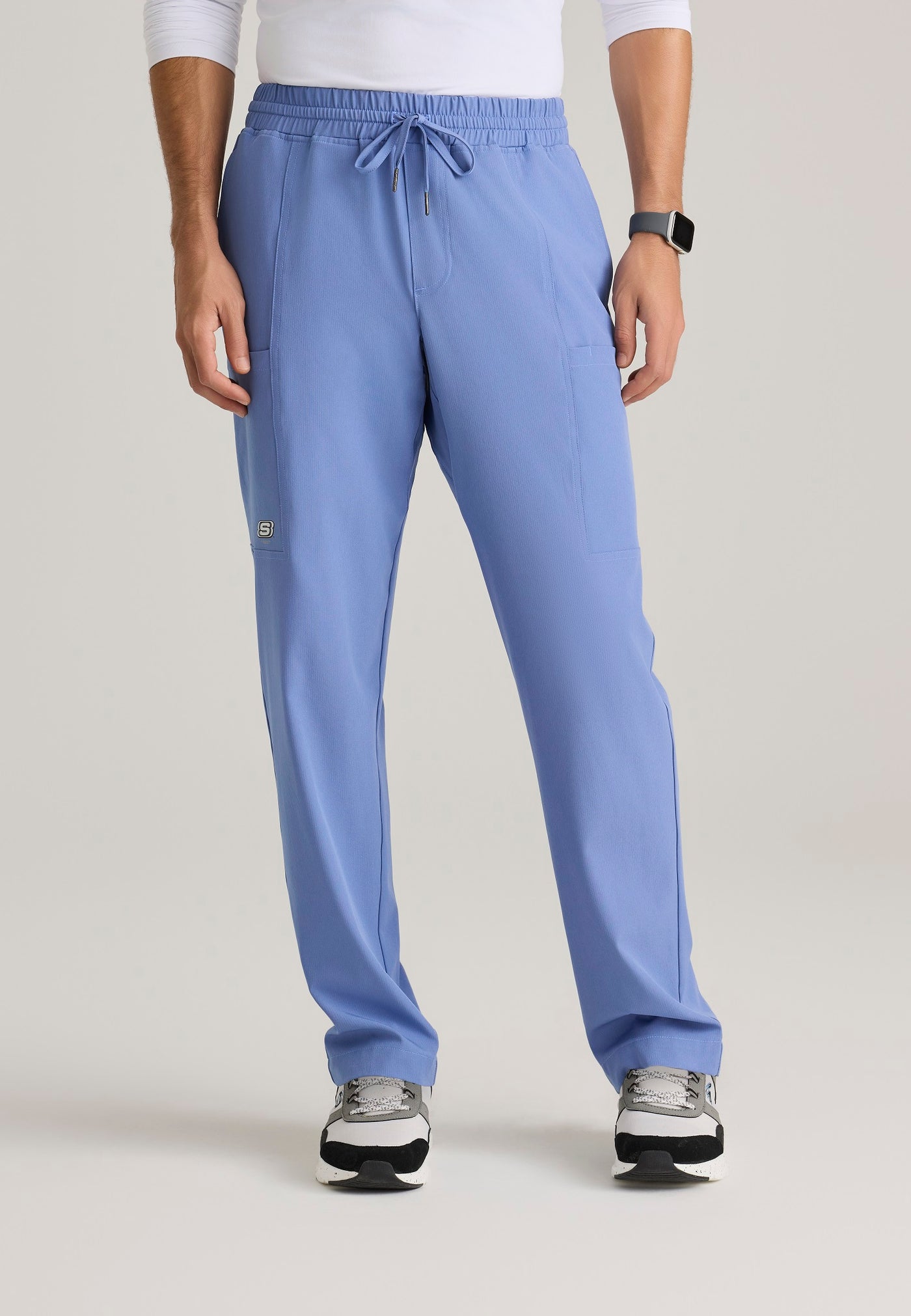 SKP718 Skechers Classic Compass Men's Slim Straight Scrub Pants (XS - 5XL)