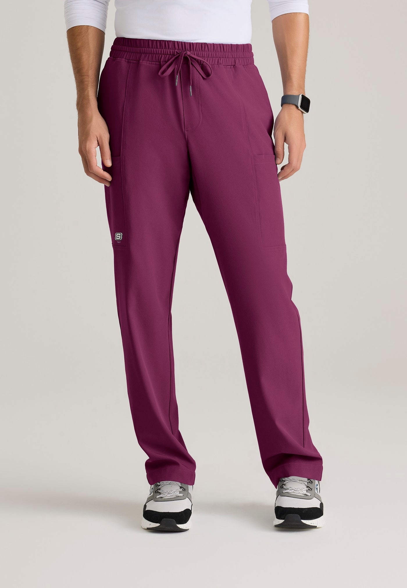 SKP718 Skechers Classic Compass Men's Slim Straight Scrub Pants (XS - 5XL)