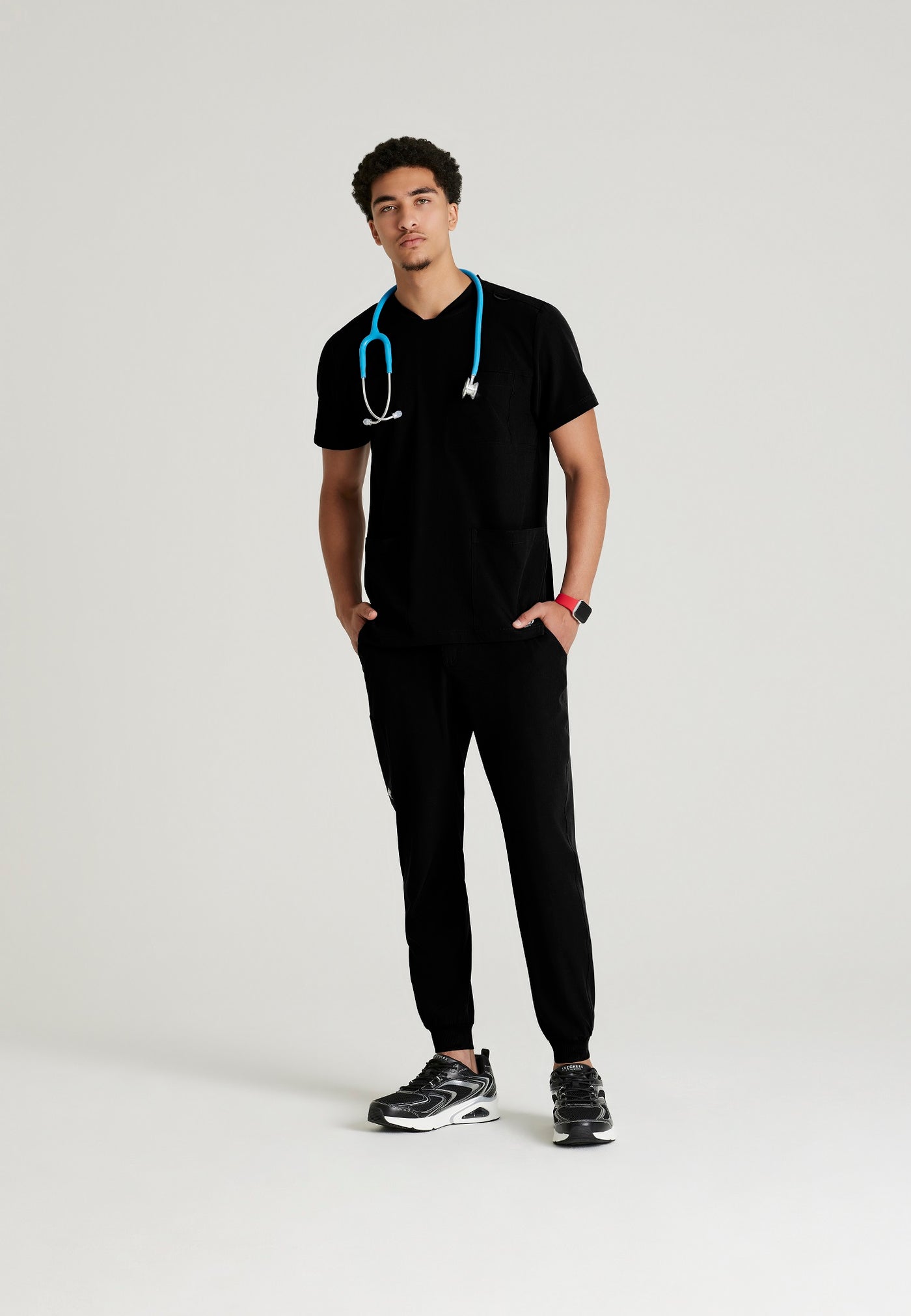 SKT193 Skechers Classic Scrubs Thesis 3 Pocket V-Neck Men's Scrub Top (XS - 5XL)