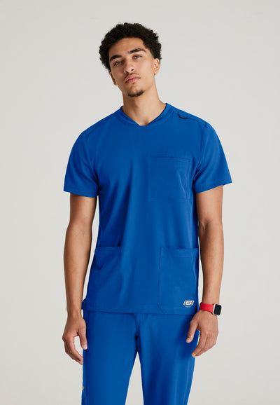 SKT193 Skechers Classic Scrubs Thesis 3 Pocket V-Neck Men's Scrub Top (XS - 5XL)