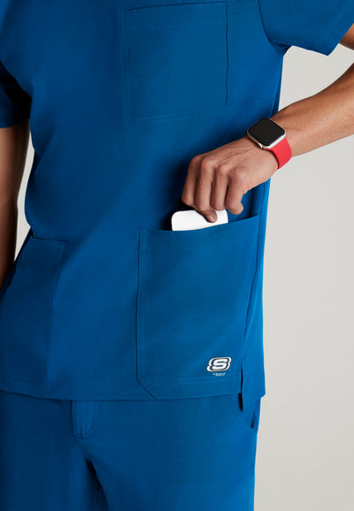 SKT193 Skechers Classic Scrubs Thesis 3 Pocket V-Neck Men's Scrub Top (XS - 5XL)
