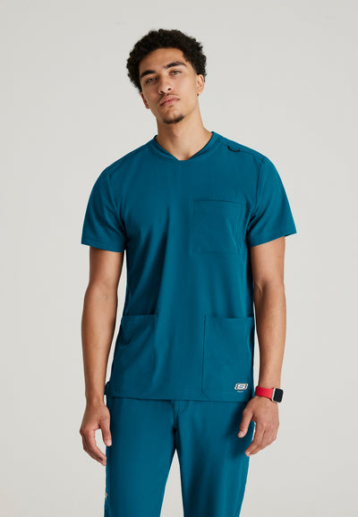 SKT193 Skechers Classic Scrubs Thesis 3 Pocket V-Neck Men's Scrub Top (XS - 5XL)