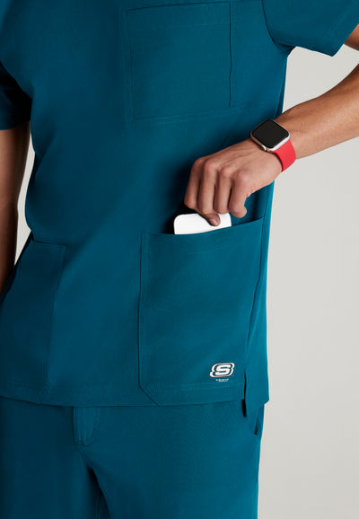 SKT193 Skechers Classic Scrubs Thesis 3 Pocket V-Neck Men's Scrub Top (XS - 5XL)