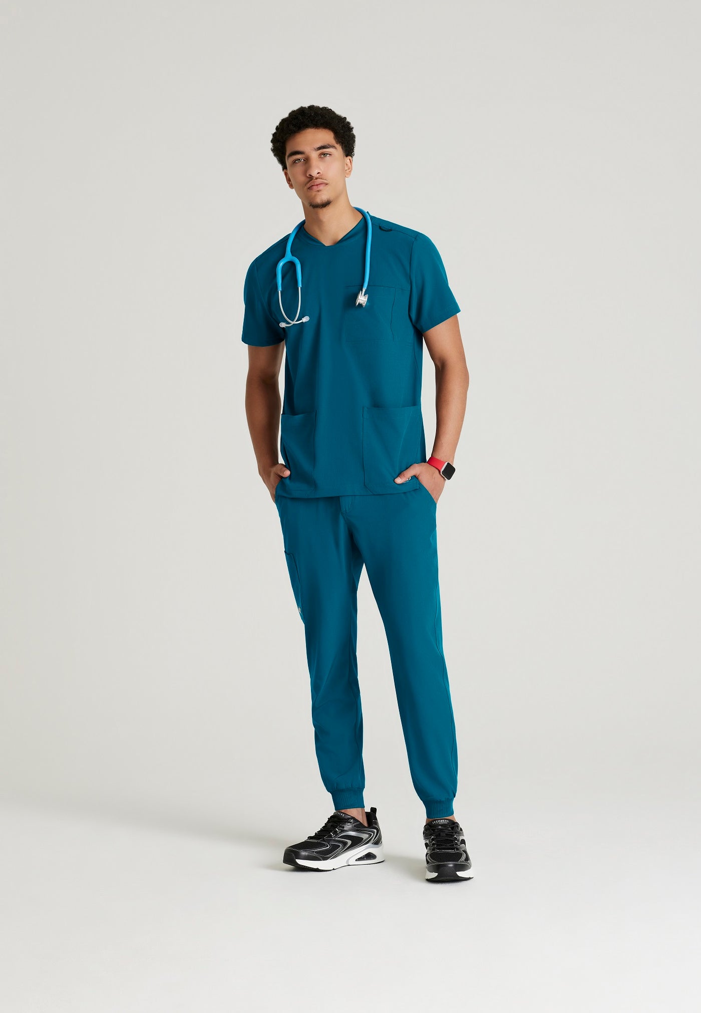 SKT193 Skechers Classic Scrubs Thesis 3 Pocket V-Neck Men's Scrub Top (XS - 5XL)