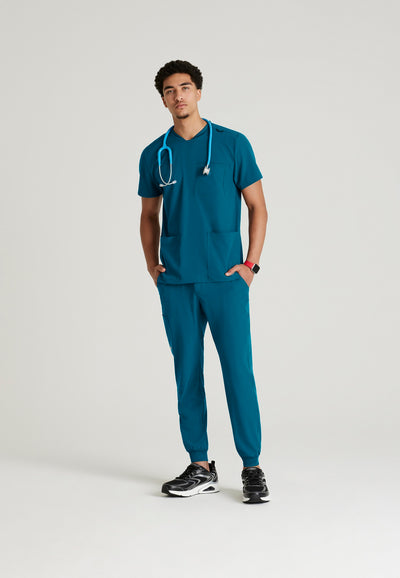 SKT193 Skechers Classic Scrubs Thesis 3 Pocket V-Neck Men's Scrub Top (XS - 5XL)