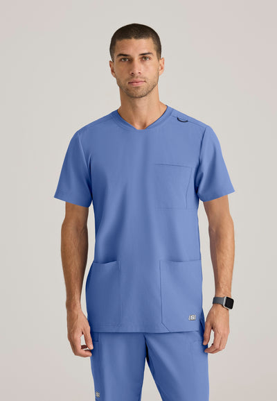 SKT193 Skechers Classic Scrubs Thesis 3 Pocket V-Neck Men's Scrub Top (XS - 5XL)