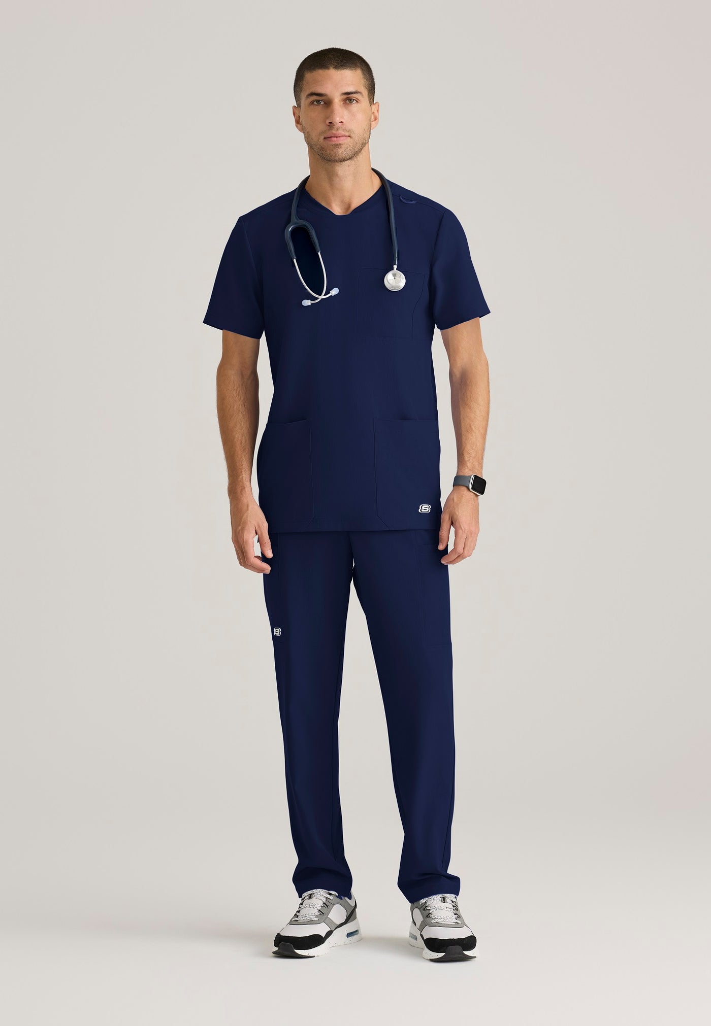 SKT193 Skechers Classic Scrubs Thesis 3 Pocket V-Neck Men's Scrub Top (XS - 5XL)