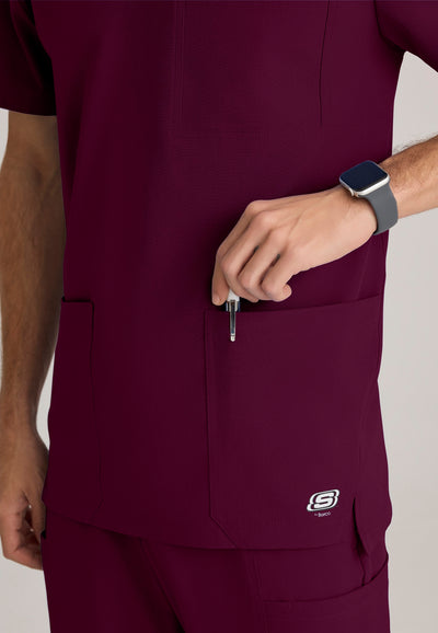 SKT193 Skechers Classic Scrubs Thesis 3 Pocket V-Neck Men's Scrub Top (XS - 5XL)