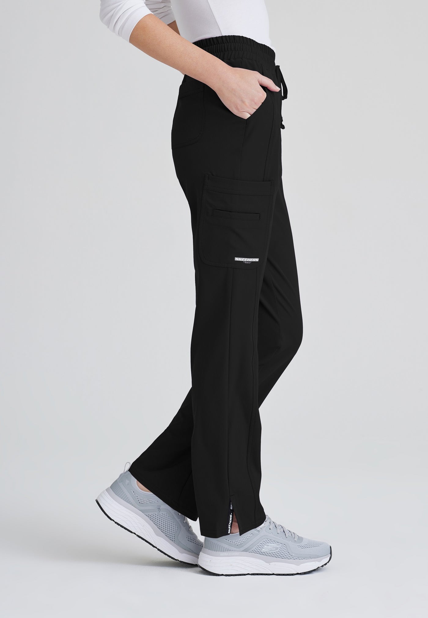 SKP623 Skechers Classic Scrubs Gamma Pants 6 Pocket Elastic Waist Tapered Women's Scrub Pants  (XXS - 5XL)